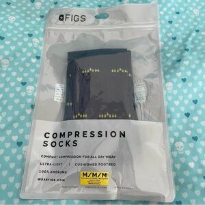 Women’s FIGS It’s Lit Hanukkah Menorah Compression Socks Size Medium